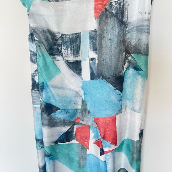 Catherine Gee 100% Silk Abstract Sleeveless Maxi Dress Size Small $405 - Picture 3 of 9